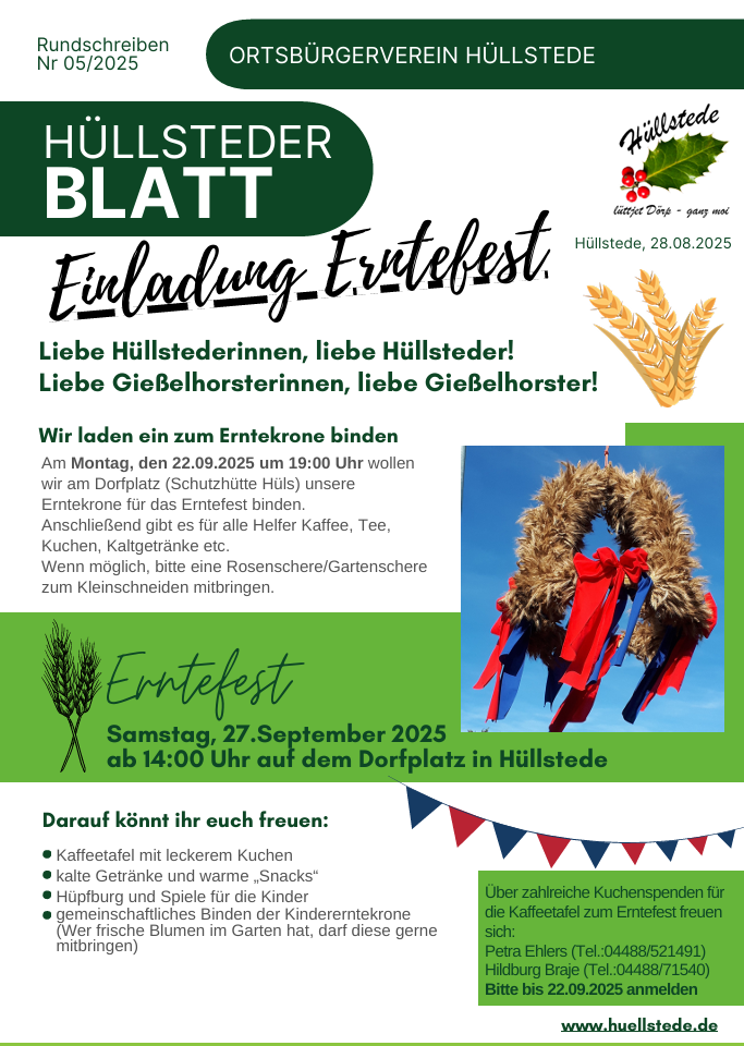Rundschreiben 2025/05 ( Erntefest )